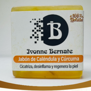Jabón de Caléndula y Cúrcuma Cicatriza, desinflama y regenera la piel